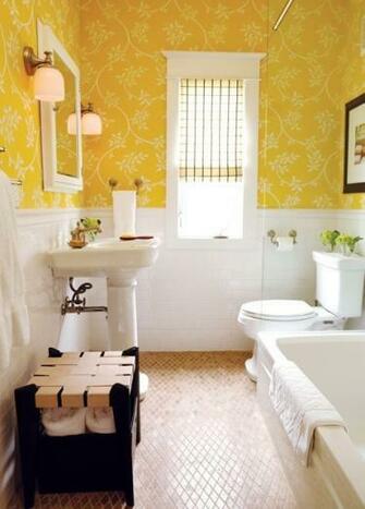 Yellow Wallpaper For Laundry Room