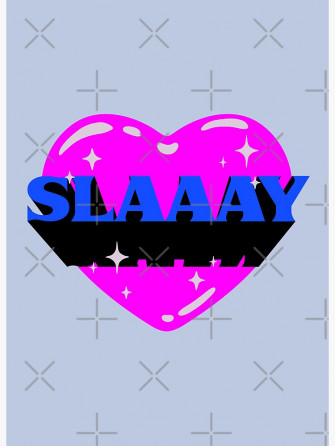 Slaaay Retrovawe Space Blue Pink Neon Heart Preppy Aesthetic