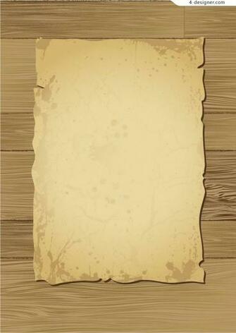 Designer Damaged Wood And Kraft Paper Roll Retro Style