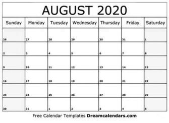 August Printable Calendar Dream Calendars