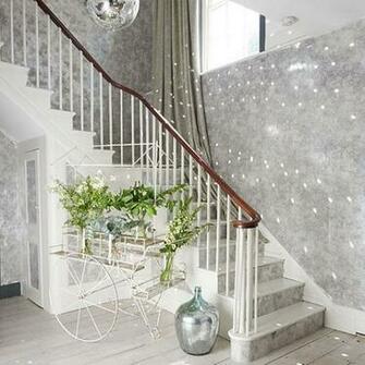 Sparkly Bedroom Wallpaper Grey Hallway With