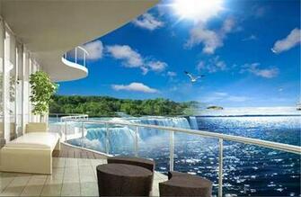 Custom Any Size 3d Wallpaper Flying Stream Waterfall Beautiful