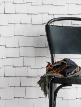 The Squares Wallpaper Looks Like Uneven Wooden Shingles A Collection