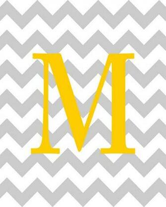Listing Your Initial On Chevron Background House