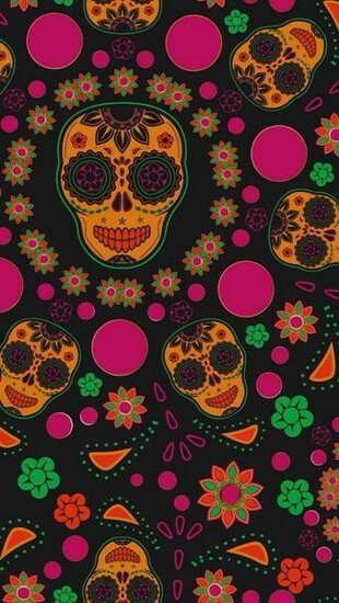 Wallpaper Dia De Los Muertos iPhone Girly