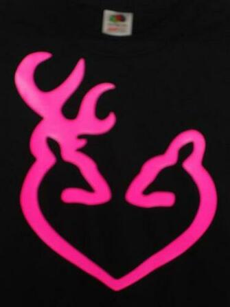 Browning Deer Head Logo Girly Buck And Doe Heart