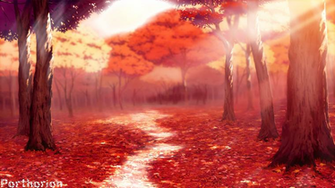 Fall Autemn Season Anime Style Wallpaper By Porthorion On