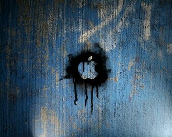 Apple Graffiti Wallpaper Blue