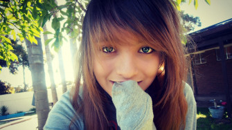 Wallpaper Girl Teenager Green Eyed Modernity