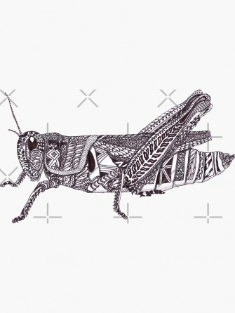 Locust Black Background Sticker By Au Wallpaper