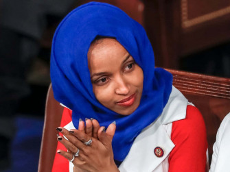 Ilhan Omar Being Celebrated Wallpaper