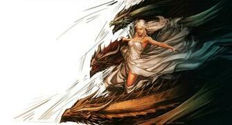 Game Of Thrones Daenerys Targaryen Painting Art Dragons Dragon Fantasy