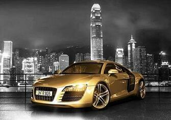 Gold Chrome Audi R8 The Famous Supercar Car Tuning