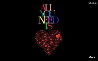 All You Need Is Love Quote Dark HD Wallpaper