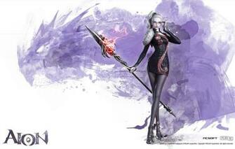Wallpaper Girl Dragon Glasses Staff Aion Ncsoft Hanter