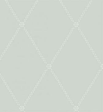 Button Trellis Wallpaper Light Grey With Chain Style