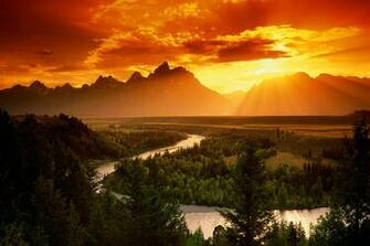 Sunset Over The Mountains Desktop Wallpaper On Latoro