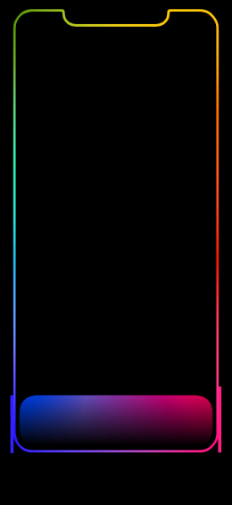 Colorful Outline iPhone Xs Max Wallpaper