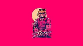 Miami Action Shooter Fighting Hotline Payday Poster Wallpaper