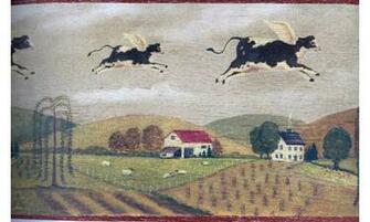 Home Black Country Cows Wallpaper Border