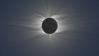 Sun Stars Moon Eclipse Corona Magnetic Wallpaper