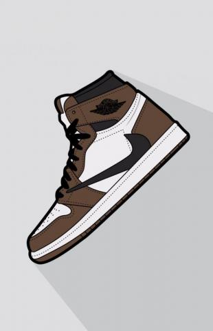 Air Jordan Cactusjack Sneaker Art Digital Print Poster