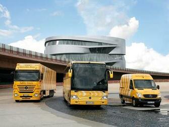 Wallpaper Mercedes Bus Truck Airport Actros