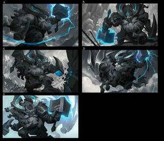 Artstation Ornn Thunderlord Mike Azevedo Lol Splashes In