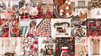 Christmas Aesthetic Wallpaper Collage For Desktop Computers Imac