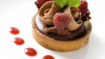 Chocolate And Raspberry Tart Wallpaper