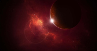 Outer Space Red 4k Wallpaper