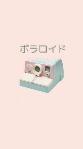 Toedit Wallpaper Polaroid Japanese Pink Green