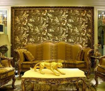 Wallpaper Gold Foil Embossed Background Wall