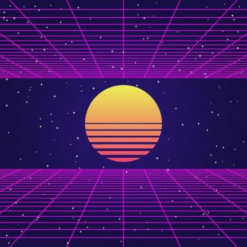 Retro Vintage 80s Geometric Style Abstract Background Illustration