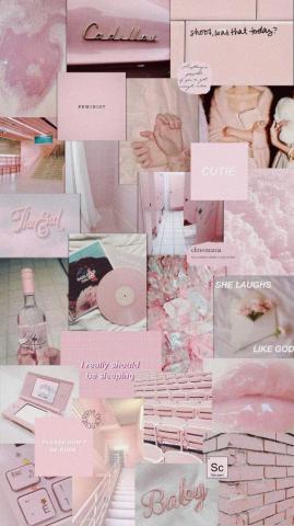 Pink Aesthetic Collage Wallpaper