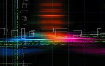 Multicolor Binary Grid Numbers Black Background HD Wallpaper