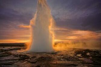 Wallpaper Geysir Strokkur Iceland Geyser