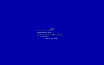 Error Microsoft Blue Screen Of Death Wallpaper
