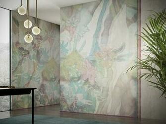 Wallpaper With Floral Pattern Shamal Foulard Collection By
