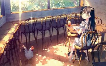 Young Anime Girl Reading Wallpaper Id