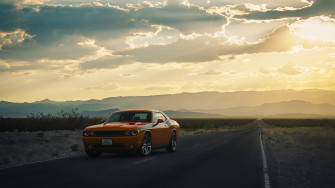 Orange Car Road Dodge Vehicle Challenger 4k Ultra HD Wallpaper