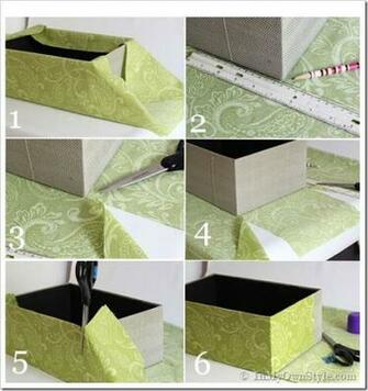 Cover A Box With Fabric Tutorial