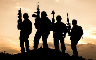 Soldier United States Army Rangers Military Sunset Silhouette Wallpaper