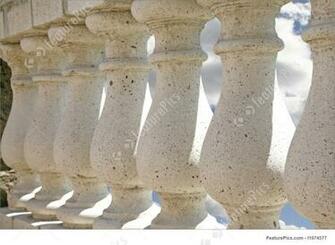 Column Pillars With Sky Background