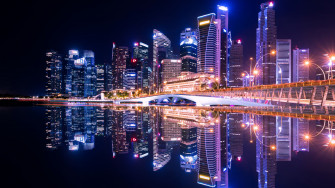 Wallpaper 4k Singapore City Skyline
