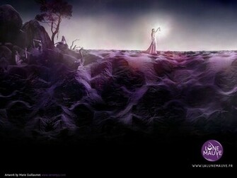 La Lune Mauve Wallpaper By Kreestal