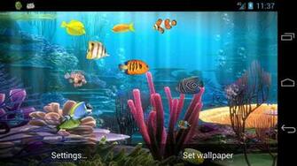 Beautiful Live Wallpaper Simulating Fish Swimming In The Aquarium
