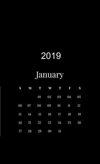 January HD Calendar Wallpaper