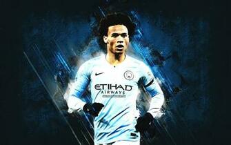 Wallpaper Leroy Sane Grunge Manchester City Fc Blue