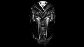 Wallpaper Black And White Magneto Helmet Face Glowing Eyes X